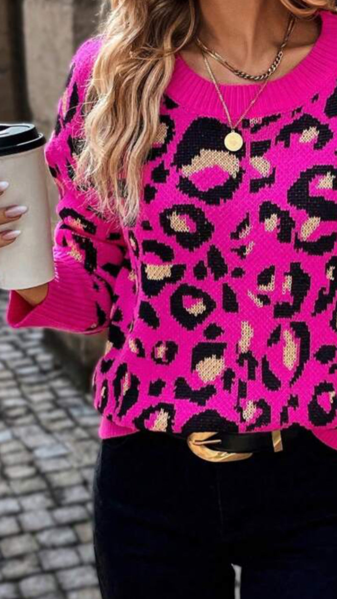 Pink gold sweater
