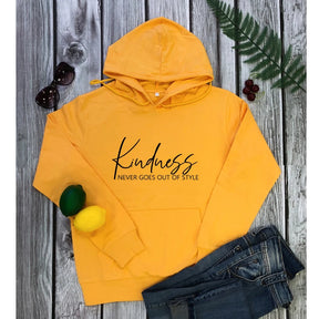 Kindness Never Goes Out Of Style Hoody Women Inspiring Religious Be Kind Hoodies Casual Unisex Christian Bible Pullovers