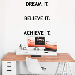 Inspiring sentence Wall Sticker Dream Motivation Vinyl Stickers For Office Room Decor Wall Decals Poster Kids Room Wallpaper