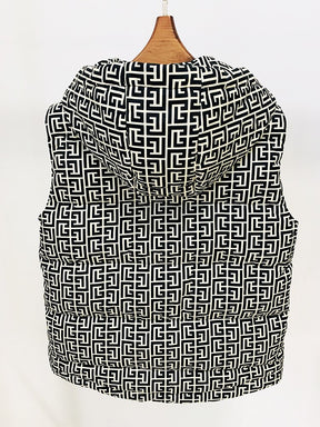 vest Fashion Designer Jacket Women's Sleeveless Monogram Printed P