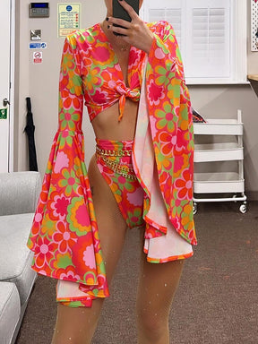 Fashion New Printed Two Piece Bikini Suit Triangle Bikinis Swimsuit