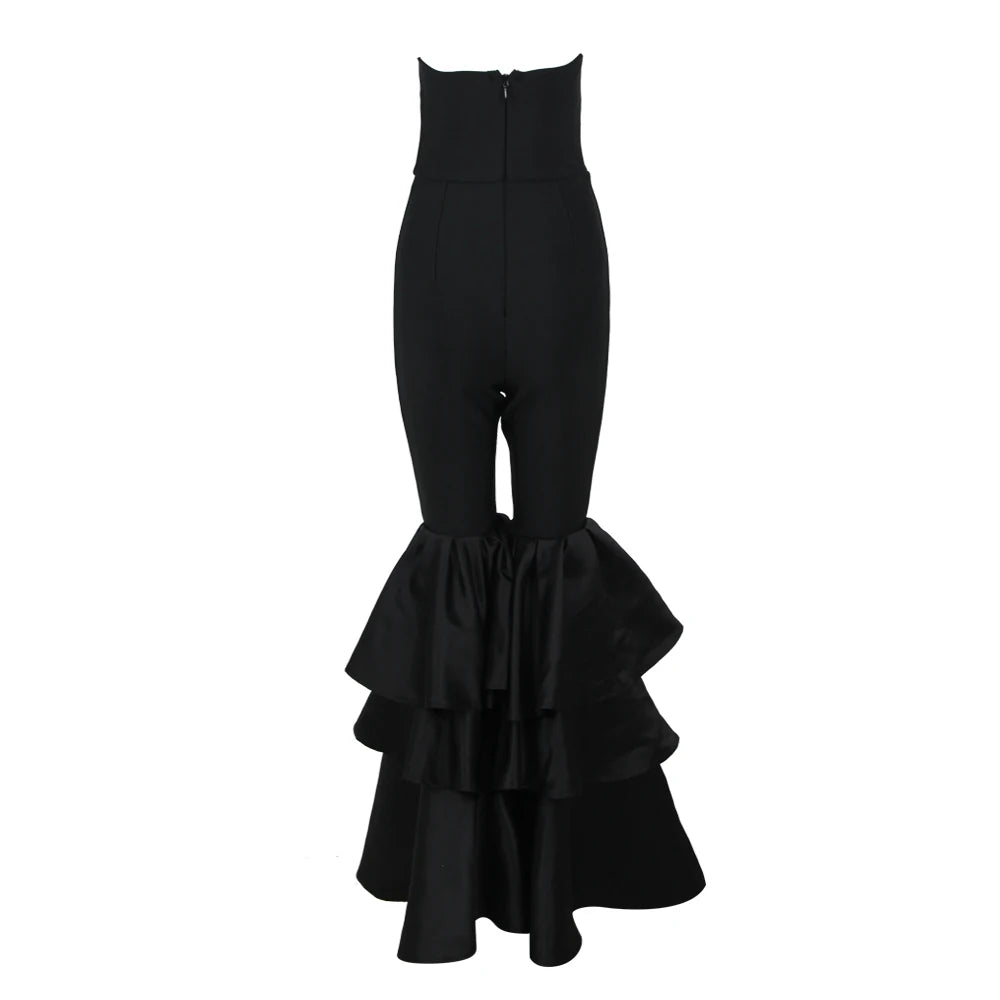 Jumpsuit Fashion Streetwear Sexy Strapless flufy