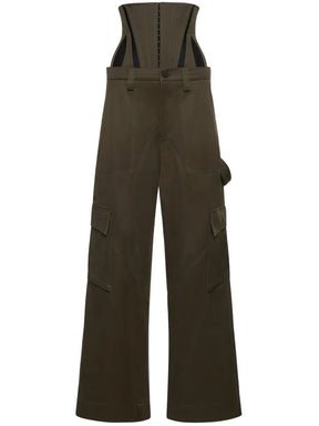 Fashion Women Trouser Slim Removable Contrasting Colors