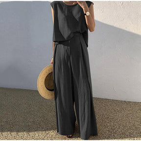 Women Cotton Linen Suits Summer