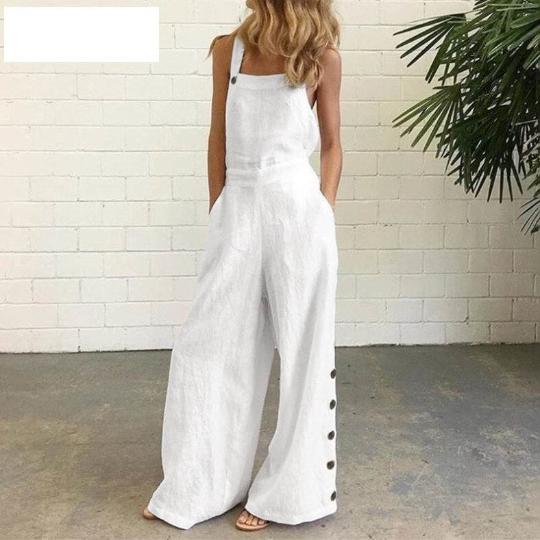 Wide Leg  Women Loose Streetwear High Waist Overalls