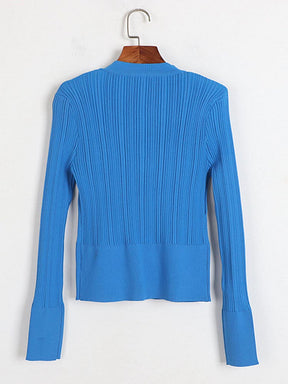 HIGH STREET Newest 2023 Designer Jacket Women's B Button V-neck Single-Breasted  Knit Cardigan
