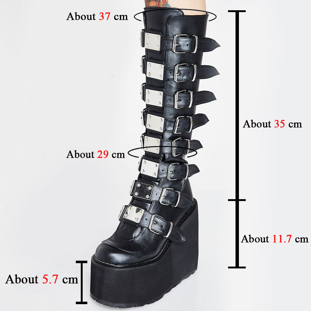 Metal Design Boots For Women Platform