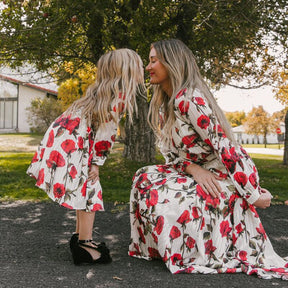 Mom and Daughter Dress Family Look Mother Kids Family Matching Outfits Mommy and Me Baby Girl Clothes For 6-13Y