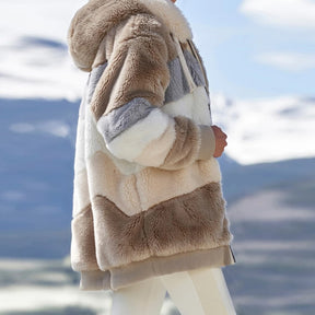 Thick Warm Teddy Coat Women Winter Long Sleeve Fluffy Hairy Fake Fur Jackets Female Hooded Zipper Pockets Plus Size Overcoat