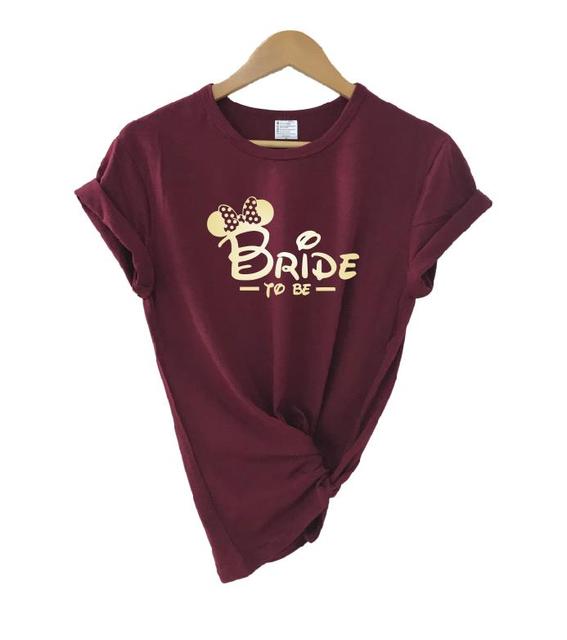Bachelorette Party Bride Squad T-shirt Bridal Wedding Women Team Top Tee Graphic Letter Print Female Tops