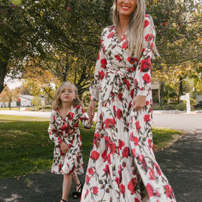 Mom and Daughter Dress Family Look Mother Kids Family Matching Outfits Mommy and Me Baby Girl Clothes For 6-13Y