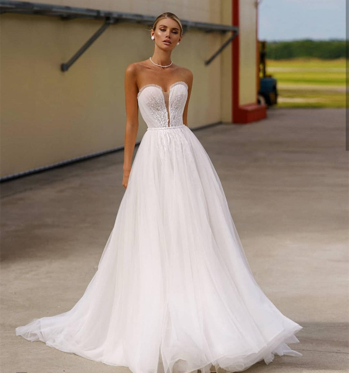 Sweetheart Princess Wedding Dress A-Line Sleeveless Court Train High Quality Vintage Robe De Mariee Custom Made Backless