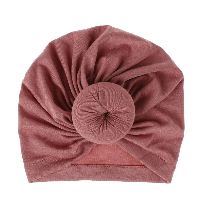 Mother Baby Hat Soft Cotton Turban Hat Baby Beanie Big Elastic Toddler Bonnet Infant Boy Girl Cap 18 Colors 1PC