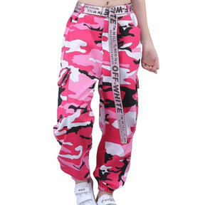 Girls Hip Hop Street Dance Solo Clothes Cropped Tank Top/Camouflage Jogger Pants