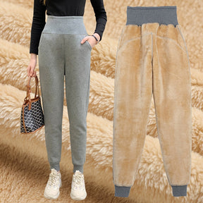 Casual  Loose Sweatpants Thick Warm Winter  Velvet Female Trousers  High Waist  Cashmere Joggers