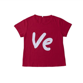 Family Tshirt Valentine Day Family Look Love Print Short Sleeve T-shirt Mommy And Me Clothes Boys Girls Fashion Tops