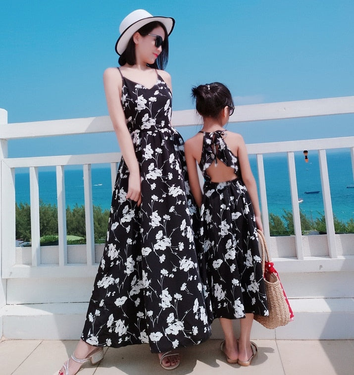 Tank Tassel Mother Daughter Dresses Family Matching Outfits Look Mommy and Me Clothes Mom Mum Baby Women Girls Dress Clothing