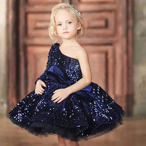 Formal Evening Dress For Girls Birthday Wedding Party Costume Kids Girl Elegant Sequins Bridesmaid Dresses Children Clothes