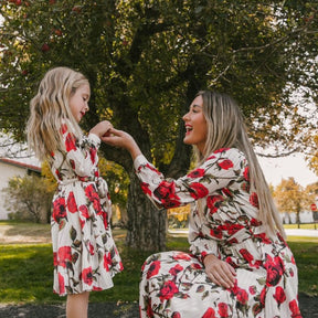 Mom and Daughter Dress Family Look Mother Kids Family Matching Outfits Mommy and Me Baby Girl Clothes For 6-13Y