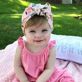 Cute baby bow hats mom cross knitted headbands baby mom turban accessoried