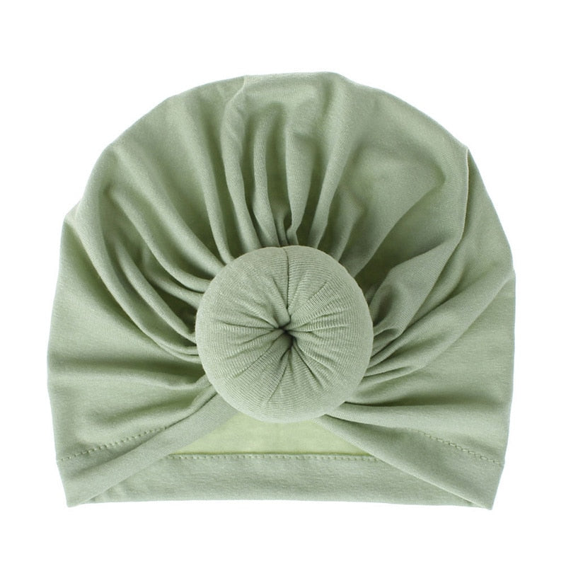 Mother Baby Hat Soft Cotton Turban Hat Baby Beanie Big Elastic Toddler Bonnet Infant Boy Girl Cap 18 Colors 1PC