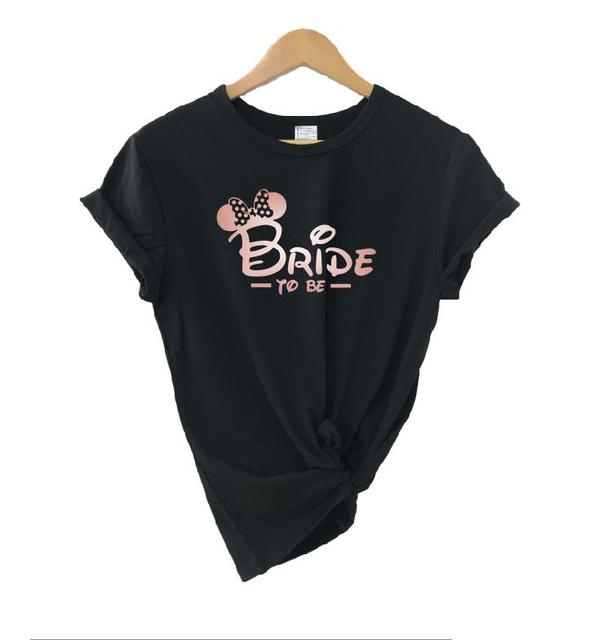 Bachelorette Party Bride Squad T-shirt Bridal Wedding Women Team Top Tee Graphic Letter Print Female Tops