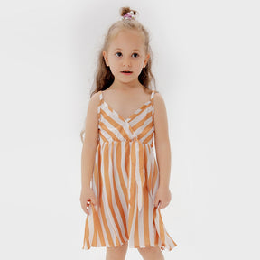 Family Matching Clothing Sets Striped Print Mother Daughter Sleeveless Suspende Dress Father Son T-Shirt Baby Romper Family Look