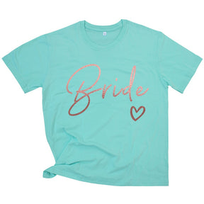 Team Bride Love Heart T Shirt Novetly  Aesthetic Bridesmaid Bride Squad T-shirt Women Ulzzang Wedding Party Tops