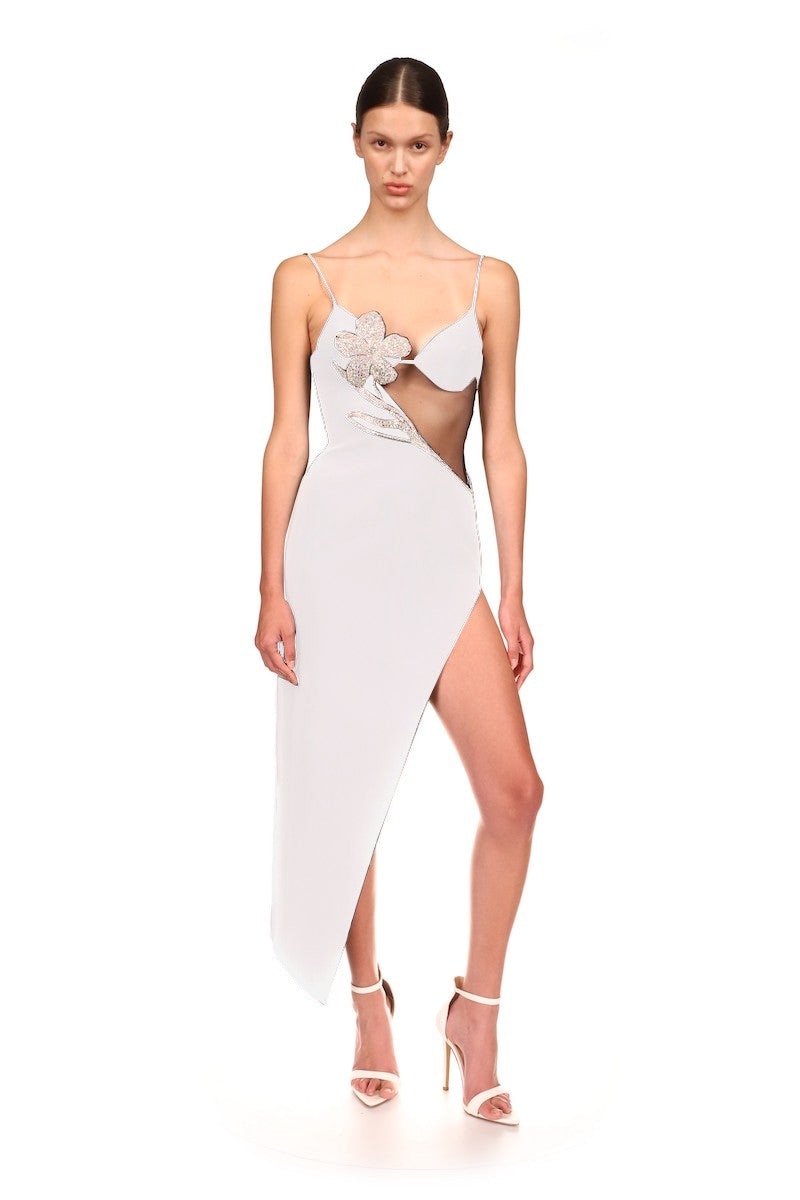 Women Dress Bandage Bodycon 2022 New Elegant Diamond Flowers Party Evening Club Mini Dresses Summer Clothes
