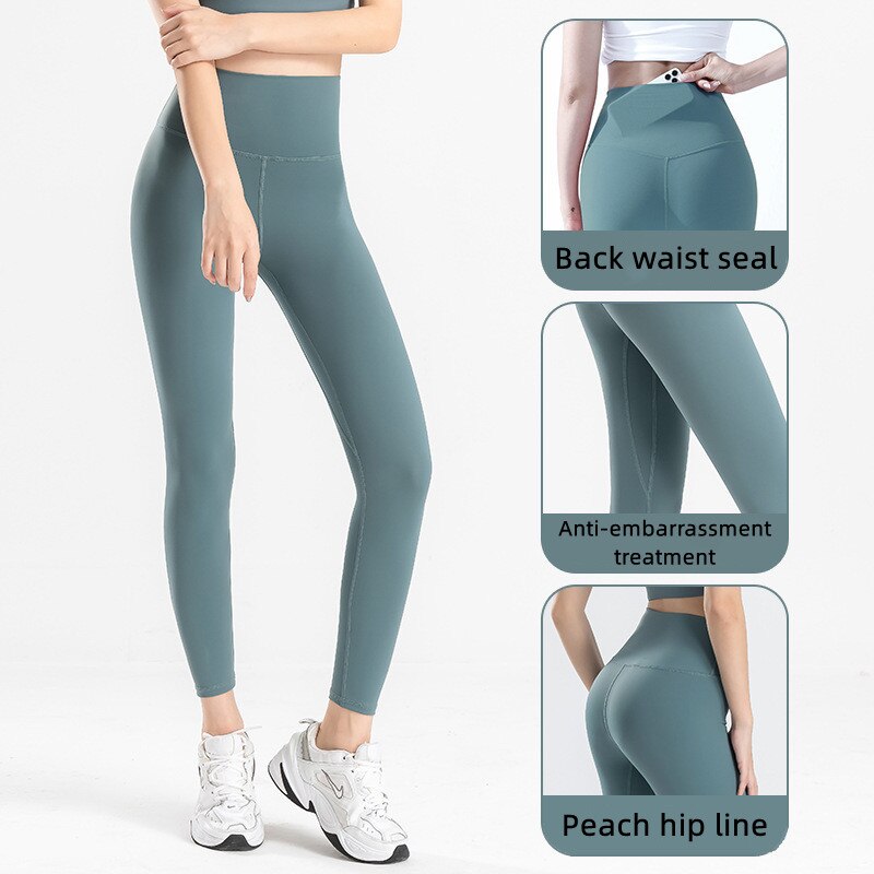 New Peach Hip Lift Yoga Pants Women Gym Push Ups Invisible Pockets Sports Fitness Pants Outdoor Sport Running Leggings Women