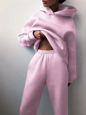 New Fashion Leisure Sports Sweater Two piece Set Women