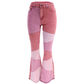 Jeans for Women Denim Pants Patchwork Flare Pants  Slim Fitting Clothes