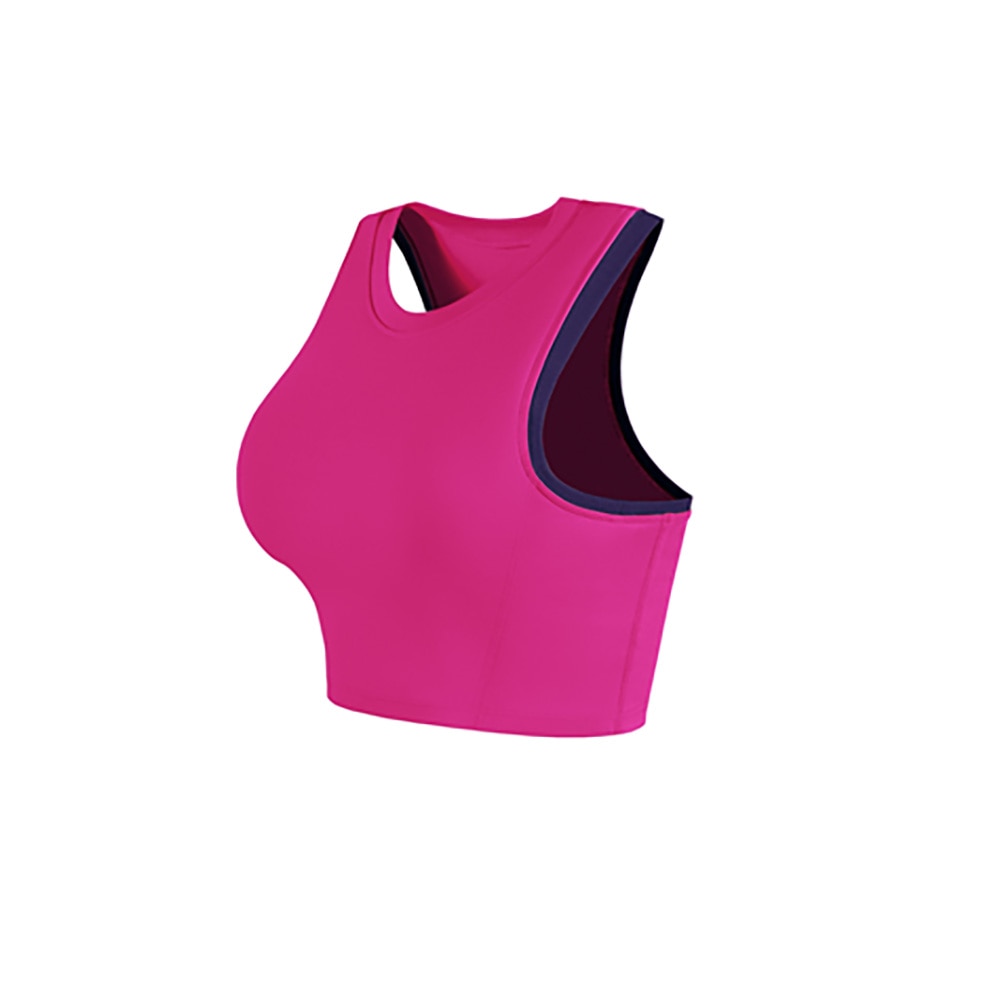 Vnazvnasi Summer New Coming Women Vest For Yoga Contrast Color Design High Push Up Sportswear With Padded Fitness Running Tops