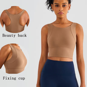 Vnazvnasi Women Yoga Bra Fitness Top Fixing Brassiere Cup No Move Running Vest Push Up Gym Sport Bra Female Sportswear