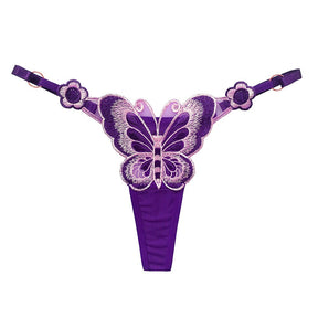 Fashion Butterfly Embroidery Panties Women Sexy Lace G String Thong T Back Briefs Ladies Underwear sous vetement femme sexy New