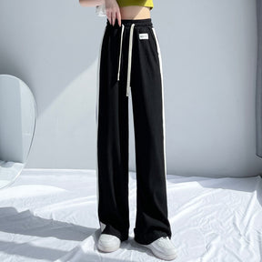 Spring Summer Pants For Women Chic Straight Baggy Green Wide Leg Trousers Casual Solid Ladies Pants High Waist Korean 2022
