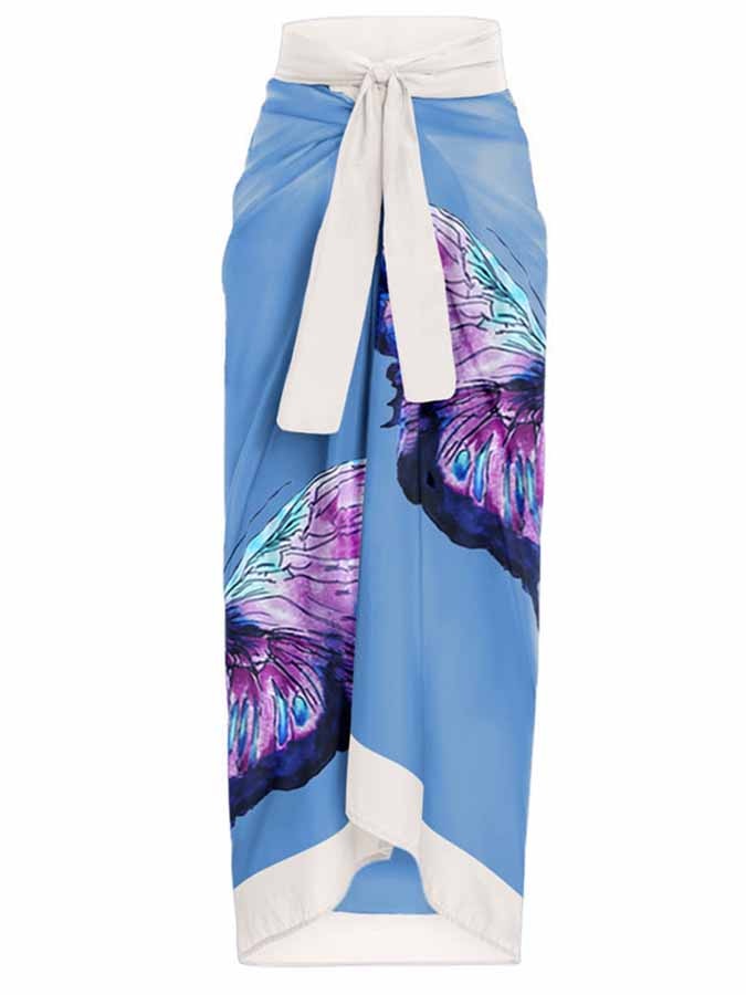 One-Shoulder Butterfly Print One-Piece Swimsuit and Cover-Up Holiday Beach Dress Designer Bathing Suit Summer Surf Wear