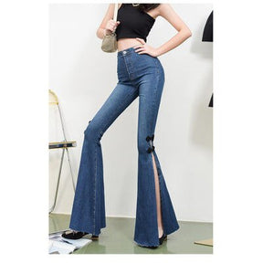 Women Pants High Waist Trend  Streetwear Vintage Clothes Denim Shorts  Fashion Flare Pants