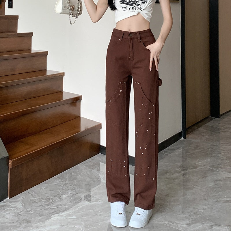 Baggy Jeans Woman Wide Pants Cowboy Pants for Women ClothingClothing High Waisted Jeans Woman Clothes