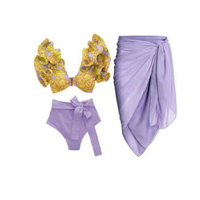 Vintage Swimsuit &amp;Skirt Holiday Beach Dress Beachwear Designer Bathing Suit Sleeveless Summer Surf Wear