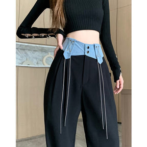 Elegant Woman Dress Pants Women Female Clothing Fashion Trousers Vintage Streetwear Baggy Casual