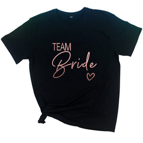 Team Bride Love Heart T Shirt Novetly  Aesthetic Bridesmaid Bride Squad T-shirt Women Ulzzang Wedding Party Tops