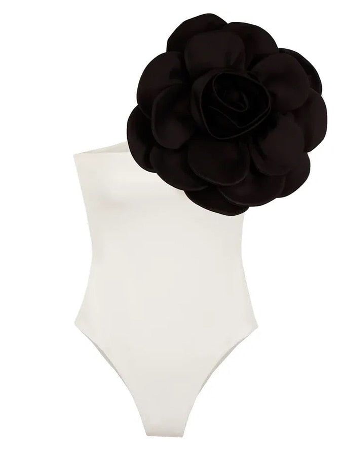 beachwear  Flower exy Backless swimwear Cover Up Summer One Shoulder