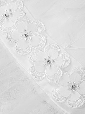White Wedding Dress For Women 2022 Summer Cascading Ruffled Design Feather Beads Long Sleeves Strapless Dresses