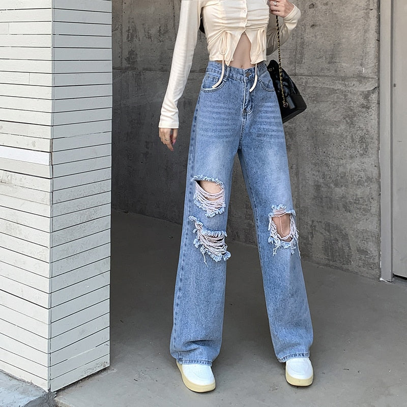 Baggy Jeans Woman Wide Pants Cowboy Pants for Women ClothingClothing High Waisted Jeans Woman Clothes