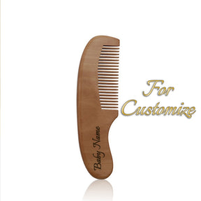 Personalized Wooden Baby Brush Custom Name Baby Wool Comb New Born Hair Brush Infant Head Massager Bath Brush Comb for Kids