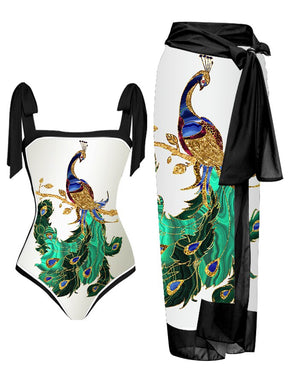 Print One pieces Swimsuits Cover-ups