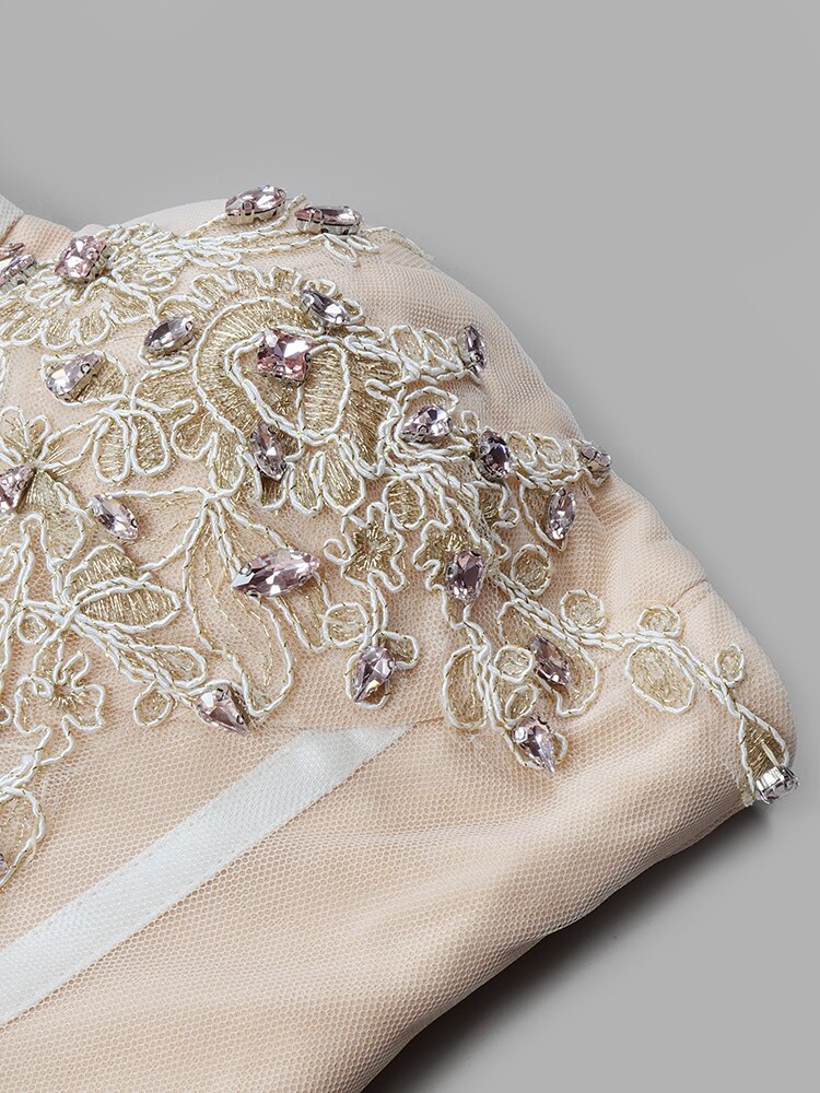 Wedding Dress For Women Beautiful Beads Ruffled Design Strapless Cake Long Dress Vestidos