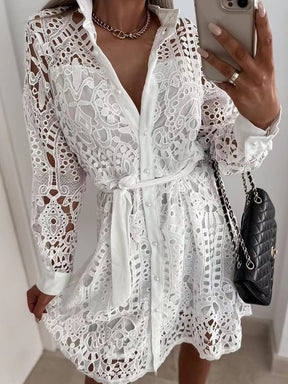 Women Hollow Out Mini Dress