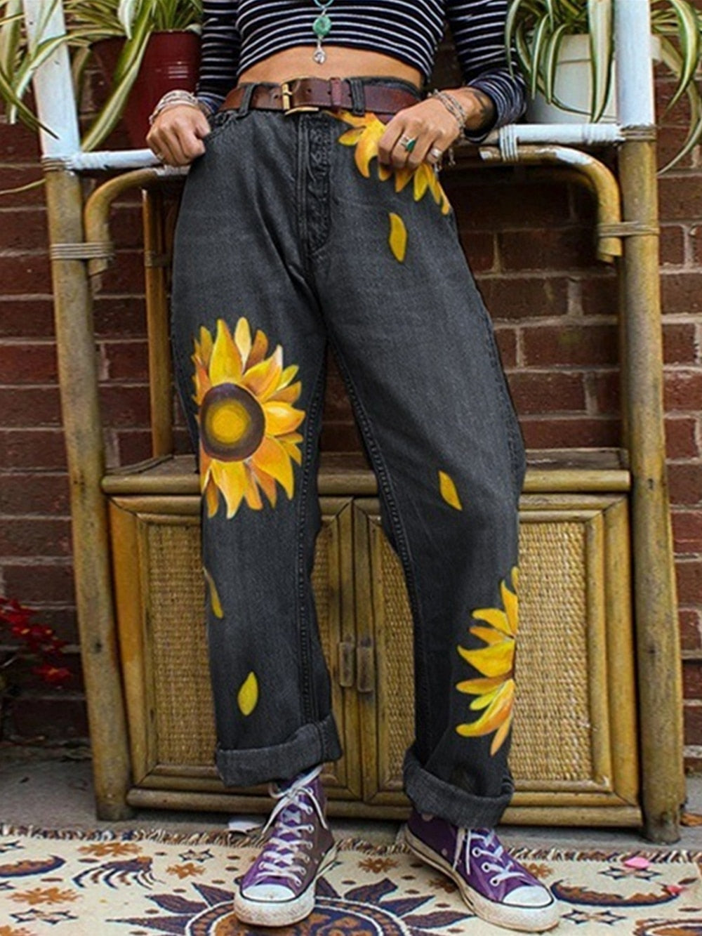 Sunflower Jeans For Women Jeans Loose Pant 2022 Autumn Winter Ladies Denim Trousers Retro Streetwear Boyfriends Woman Jeans